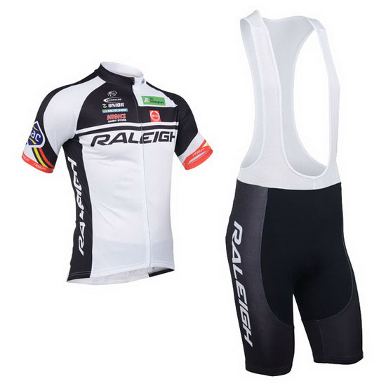 2013 Maillot Raleigh Tirantes Mangas Cortas Blanco Y Negro